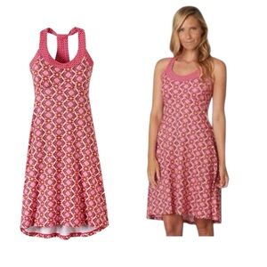 PrAna Cali Dress Shelf Bra Cotton in Azalea Guava Size Small